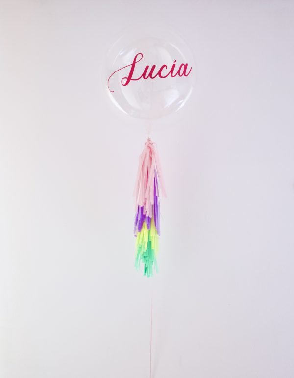 Globo Bubble con flecos