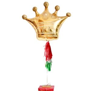 Globo Corona Rey Mago  XL con flecos (personalizable)
