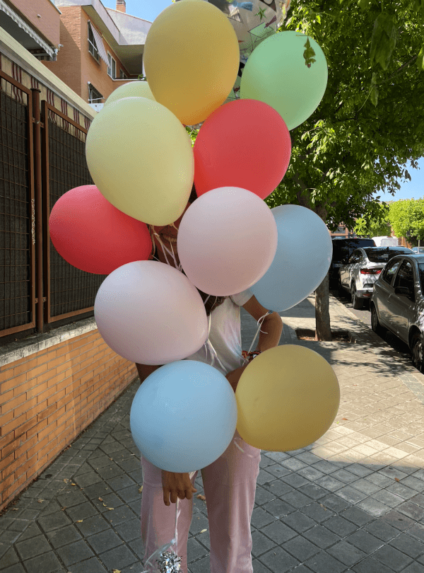 Bouquet 10 Globos látex con helio (colores a elegir) - Imagen 2
