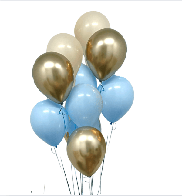 Bouquet 10 Globos látex con helio (colores a elegir)